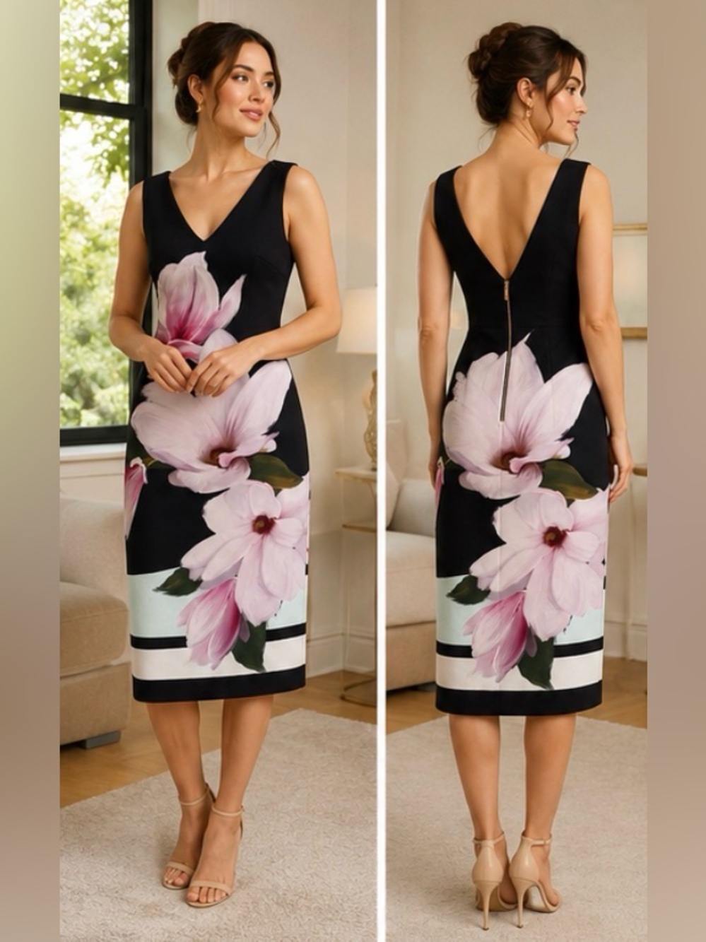 Ted Baker London Magnolia Floral Sheath Dress – Size 0